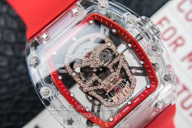 Richard Mille e理查徳米勒 RM052系列 最新鬼頭升級版 顱骨系列 原裝透明殼 理查徳米勒高端男士全自動機械腕表  hds1449